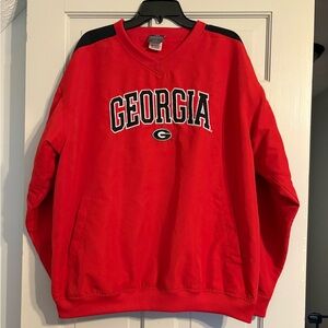 Knights Apparel Large Red Georgia Bulldog Windbreaker With Pockets
